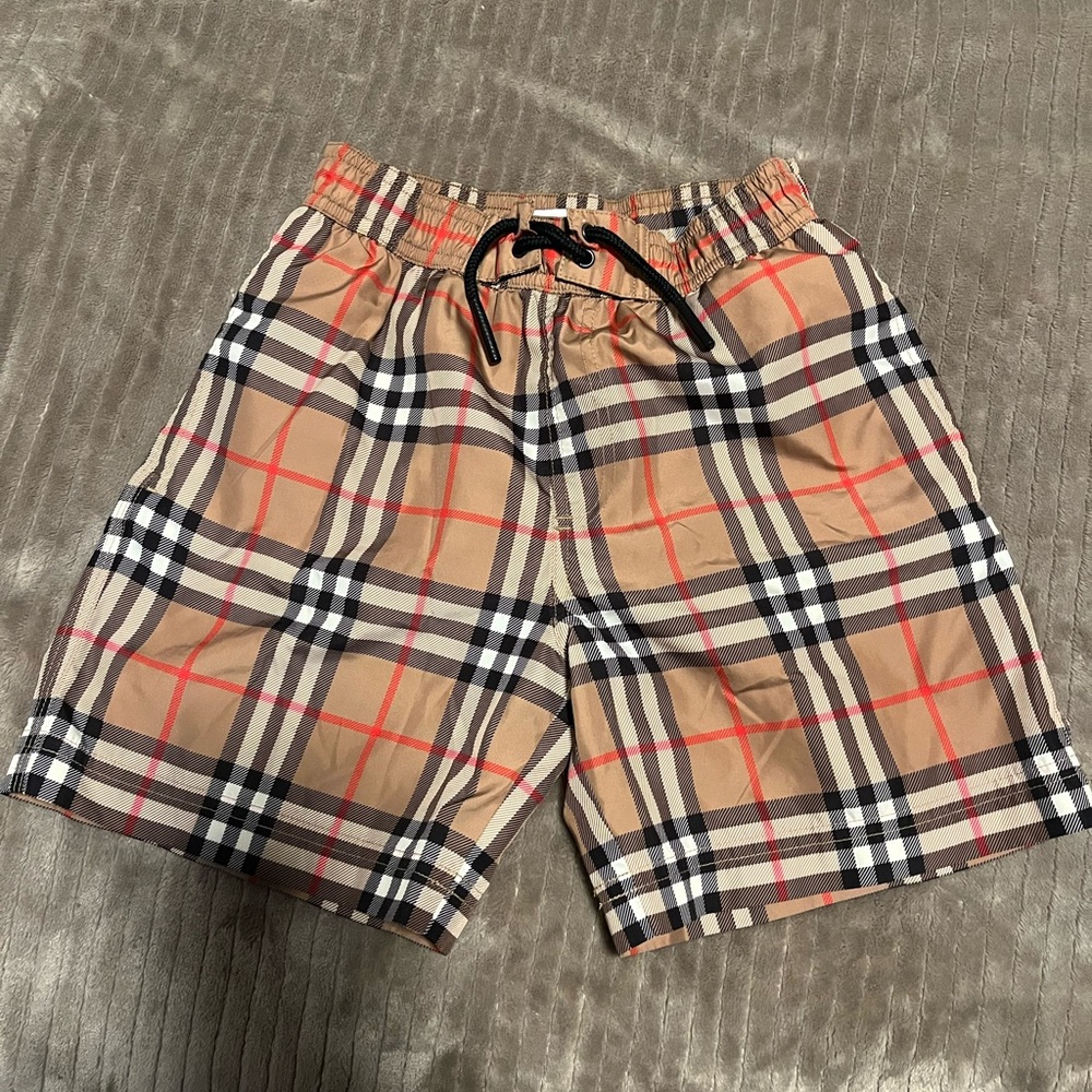 Burberry Kids Bathing Suit - Tan, Black, and Red- Size 6